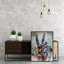 Scrawl Hand Oil Paint by Numbers Hand Painted Frameless Picture Home Ornament