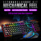 TF200 Rainbow RGB Back Light Keyboard Mouse Mice Wired Keyboard Mouse Combos Set