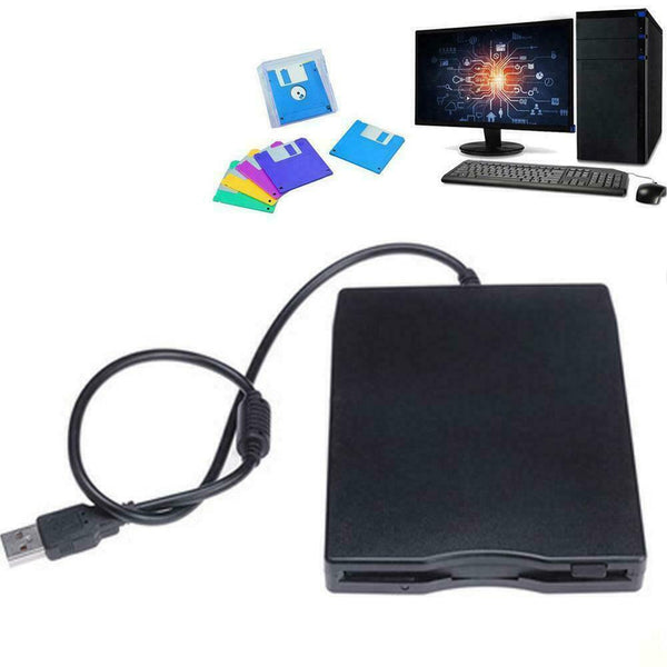 USB Floppy Drive External Portable 1.44 MB FDD Diskette For Windows PC K4U8