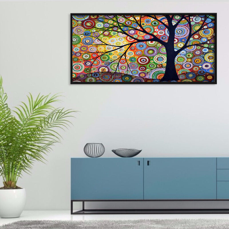 5D Art Diamond Painting DIY Full Round Drill Colorful Tree Mosaic Kit Pictu