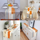 Style Burlap Linen Abstract Paint Art Table Dresser Runner Table Runner