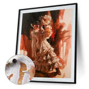 Oil Paint By Numbers Dancing Girl Frameless Picture Craft Living Room Decoration
