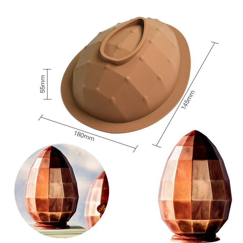 Diamond Half Egg Mousse Mould Chocolate Molds Easter Egg Silicone Mold