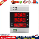 Din Rail Ammeter Voltmeter Volt Amp Meter LED Display Power Energy Meter Newly