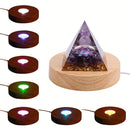 LED Night Light Display Holder Stand Wooden Ornament Table Lamp Display Base