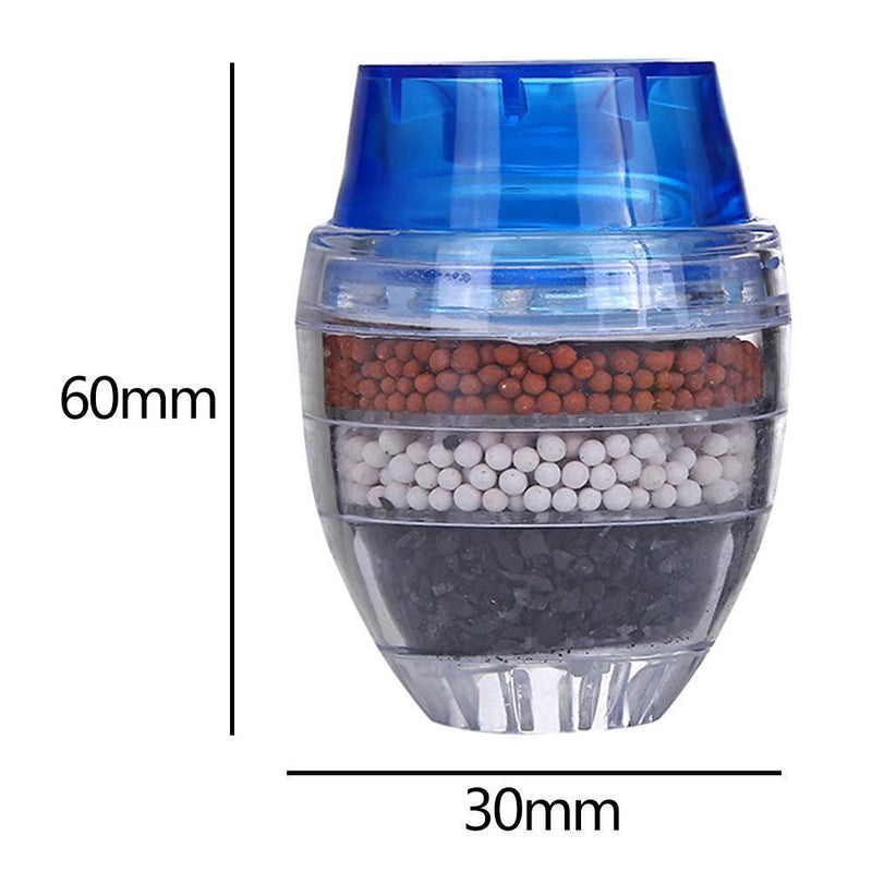 House Tap Water Purifier Activated Carbon Remove Rust Faucet Filter (Red)