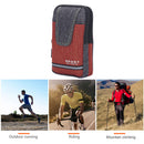 Men Oxford Cloth Belt Bags Zipper Reflective Striped Fanny Pack (Orange)