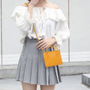 Retro Alligator PU Women Shoulder Totes Bag Female Portable Solid Color Handbags