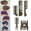 5PCS Slick-back Quiff Grooming Pro Comb AU FAST SHIPPING I0Y8 M0B0