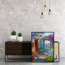 Backyard Flower Oil Painting By Numbers Kit DIY Frameless Picture On Canvas