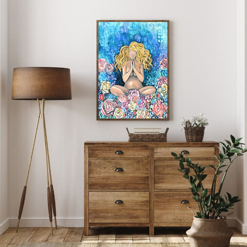 Flowers Pregnant Mother 40x50cm Oil Paint By Numbers Picture DIY