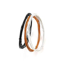 2xPushback Wire Braid Cotton Cable for Electric Guitar BassBlackWhiteYellow