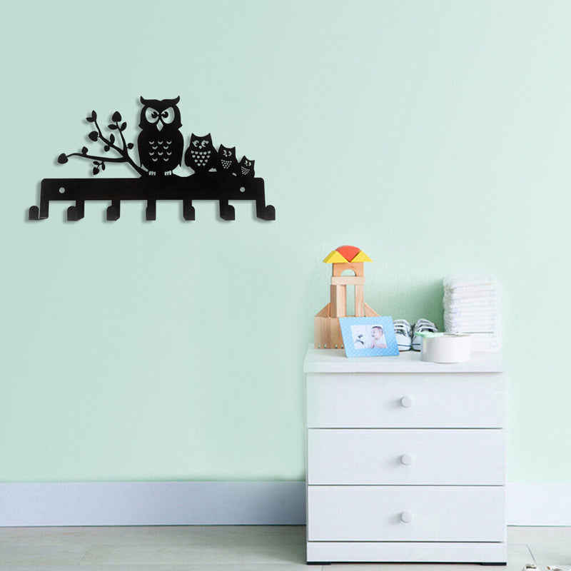 Metal Creative Key Rack Art Wall Mounted Organizer Hat Towel Rack Decorative