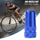 Aluminum Alloy Bicycle Tire Gas Nozzle Valve Cap Cycling Dust Cover (Blue)