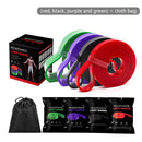Elastic Resistance Band Exercise Expander Gym Fitness Strength Belt (4pcs) Newly