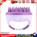 Portable Silicone Shampoo Brush Round Soft Scalp Massage Brush (Purple) Newly