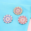 3pcs DIY Full Drill Diamond Brooches Flower Rhinestone Jacket Lapel Pins Newly