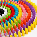 120pcs/set Children Color Sort Rainbow Wood Domino Blocks Kids Toys Gift