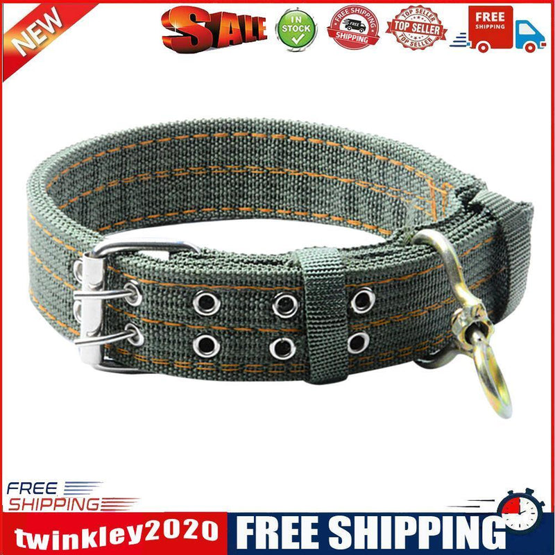 Pet Dog Double-Breasted Necklace For Big Dog Collar Leads Army Green Pet