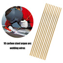 10pcs Weld Bars Cored Wire Carbon Steel Argon Arc Welding Rods (33cmx1.6mm)