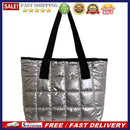 Female Quilted Cotton Padded Armpit Bag Large Capacity Lattice Tote Shoulder Bag