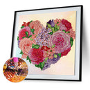 Part Special Shaped Drill Diamond Painting 5D Flower Heart Handiwork Mosaic Kit
