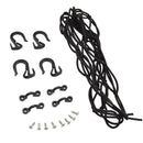 15"x15" Deck Cargo Bungee Net with Pad Eyes & Hooks Boat For Canoe Marine Q3J2