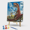 DIY Digital Oil Painting Kit Coded Hand Painted Picture Dinosaur Acrylic Paint