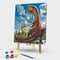 DIY Digital Oil Painting Kit Coded Hand Painted Picture Dinosaur Acrylic Paint