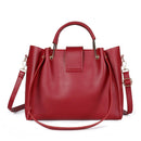 3pcs/set Lady Fashion Shoulder Handbag Pure Color Leather Tassel Top-handle Bag