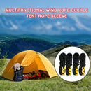 4pcs Tent Wind Rope Buckle Reflective Outdoor Camping Cord Lanyard (Black) Newly