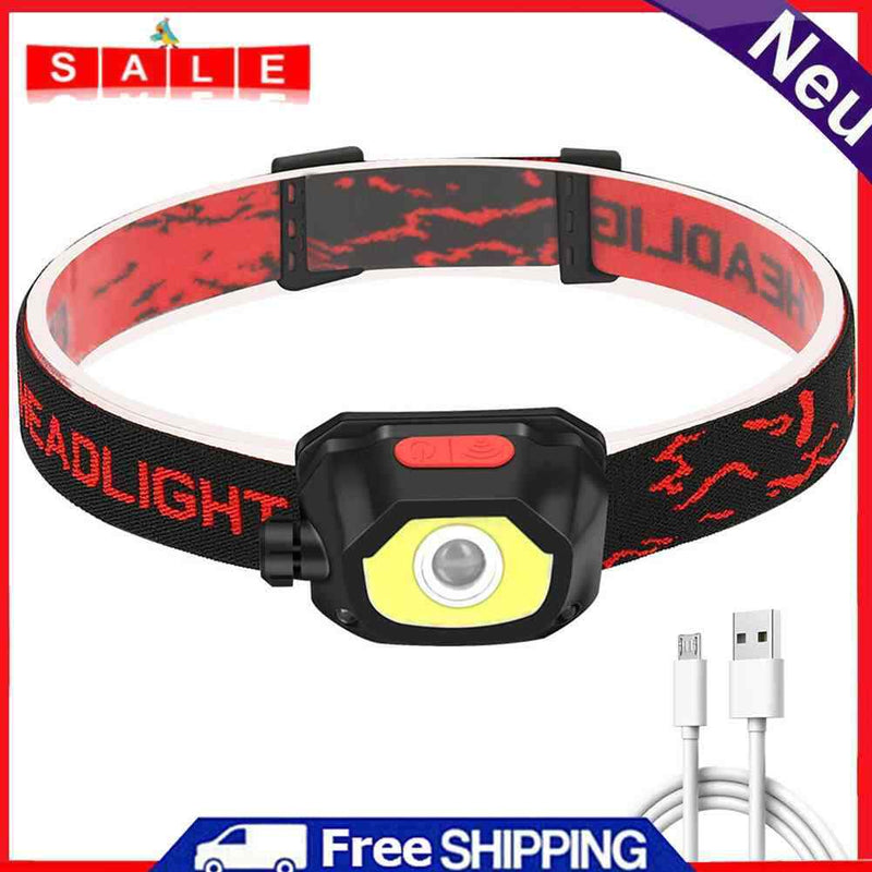 Powerful LED Headlamp Headlight USB COB Waterproof Outdoor Sports Torch Lamps