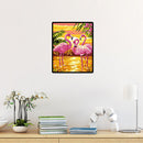 5D DIY Round Diamond Painting Three Pink Birds Cross Stitch Mosaic Bead Art K