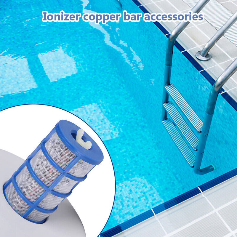 Solar Copper Anode Swimming Pool Ionizer Water Purifier Basket Screen Clean