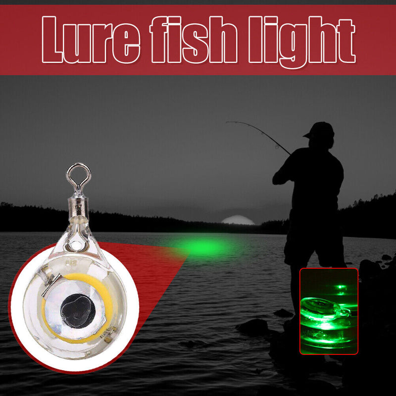 3x Fishing Lure Trap Light LED Underwater Eye Shape Squid Bait Lamp (Green)