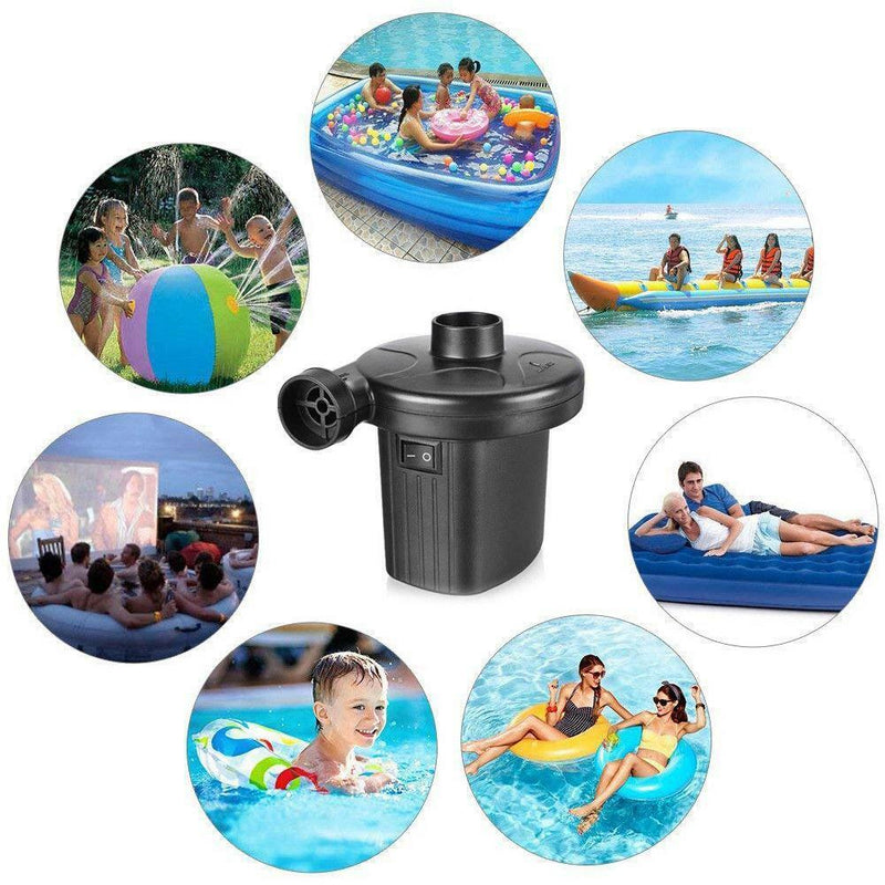 2 in 1 Electric Air Bed Pump Camping Paddling Pool Mains Inflator UK Plug  hot.