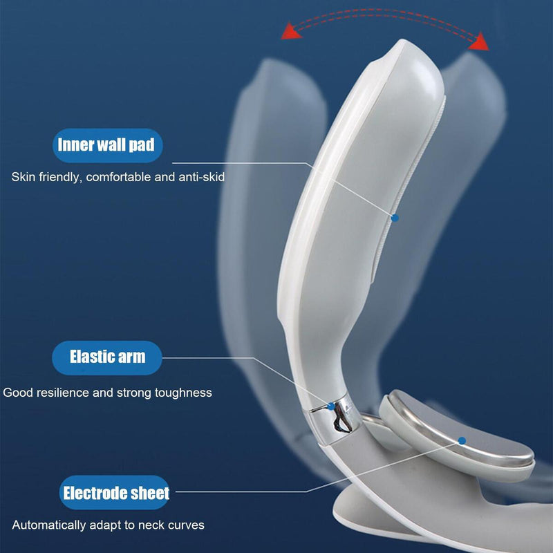 4Heads Multifunctional Hot Compress Pulse Neck Protector Rechargeable Massager~