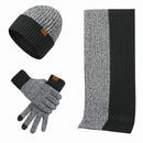 Beanie Hat Women Winter Hat Scarf Gloves Set Touchscreen Gloves Knitted Warm