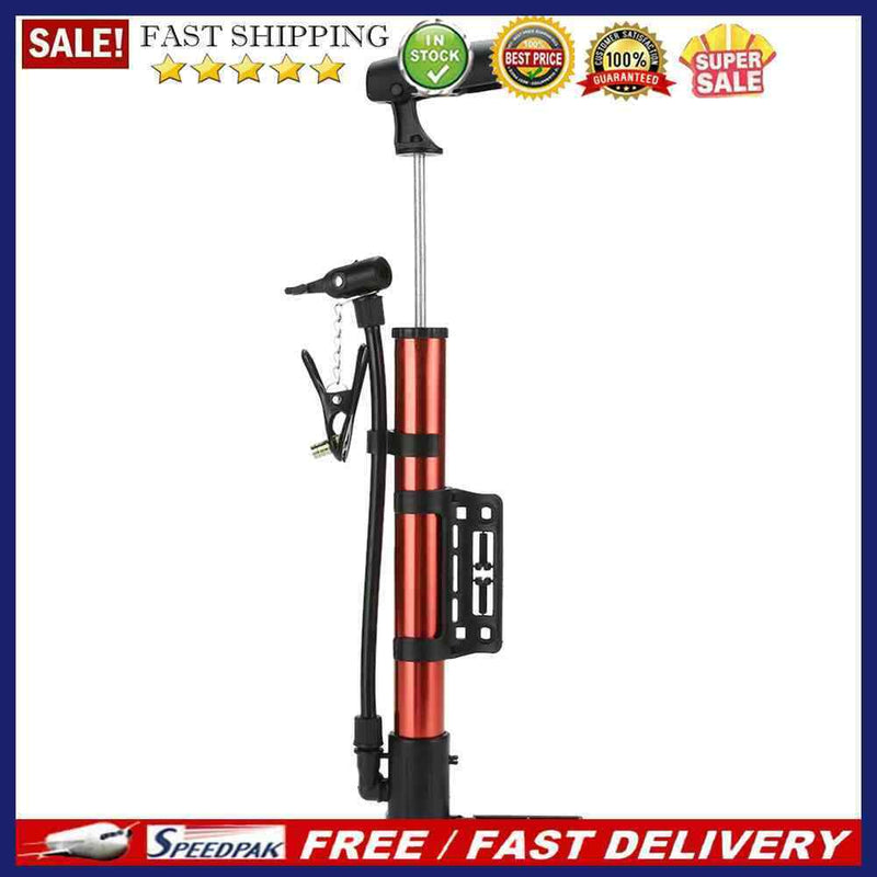 Portable Lightweight Aluminum Alloy MTB Cycling Bike Tire Air Pump(Red)