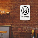 Metal Signs SIT TO PEE Iron Painting Metal Plaque Poster Waterproof 20x30cm