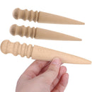 2pcs Leathercraft Round Wood Edge Slicker  Burnisher for Leather  Wood