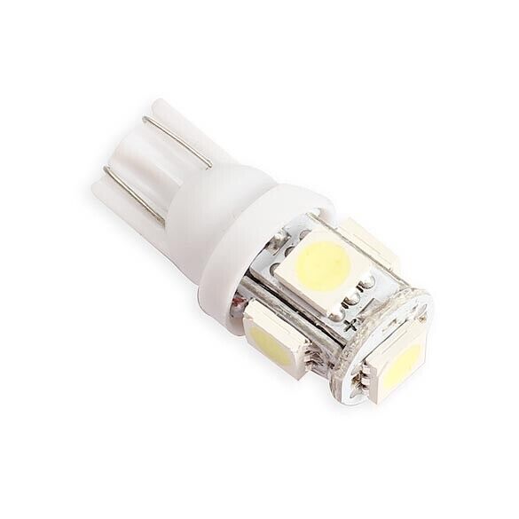 2PCS T10 5050 5SMD LED White Light Car Side Wedge Tail Light Lamp Bright