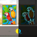 5D Luminous Diamond Painting DIY Animal Full Round Drill Wall Decor Rhineston