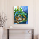 #A Cat Partial Oil Paint By Numbers Kit DIY Frameless Drawing Picture for Adul