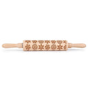 Christmas Snowflake Embossing Rolling Pin Baking Cookies Engraved Roller