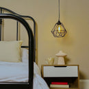 Geometric Ceiling Plate Light Holder Hanging Lamp Cage Metal Pendant Lamp Shade