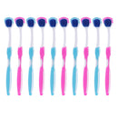 10pcs Tongue Brush Silicone Breath Scraping Fresh Mouth Soft for Travel Sup