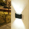 2x Solar Wall Lamp Outdoor Balcony Fence Path Garden Decor (White 6LED) Newly