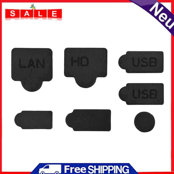7pcs/Set For Sony PS5 Gaming Console Dust Plugs Anti-Dust Cap Dustproof Cover