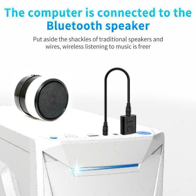 USB Bluetooth 5.0 Audio Adapter Transmitter Receiver Speaker U5Z4 AUX Fo B5V2
